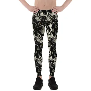 Black Marble Swirls - Crazy-Ass Men's Leggings