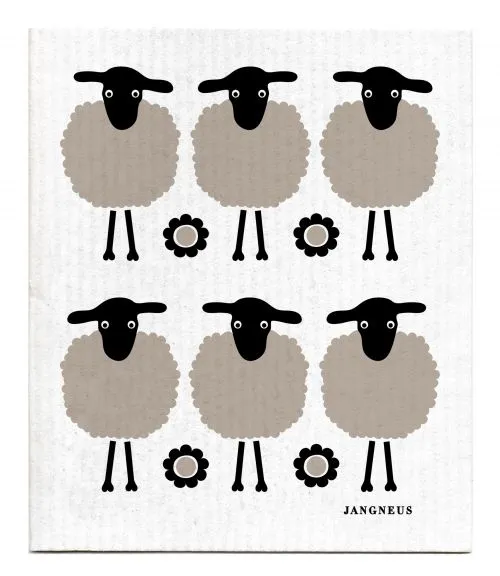 Black Mini Sheep Dishcloth