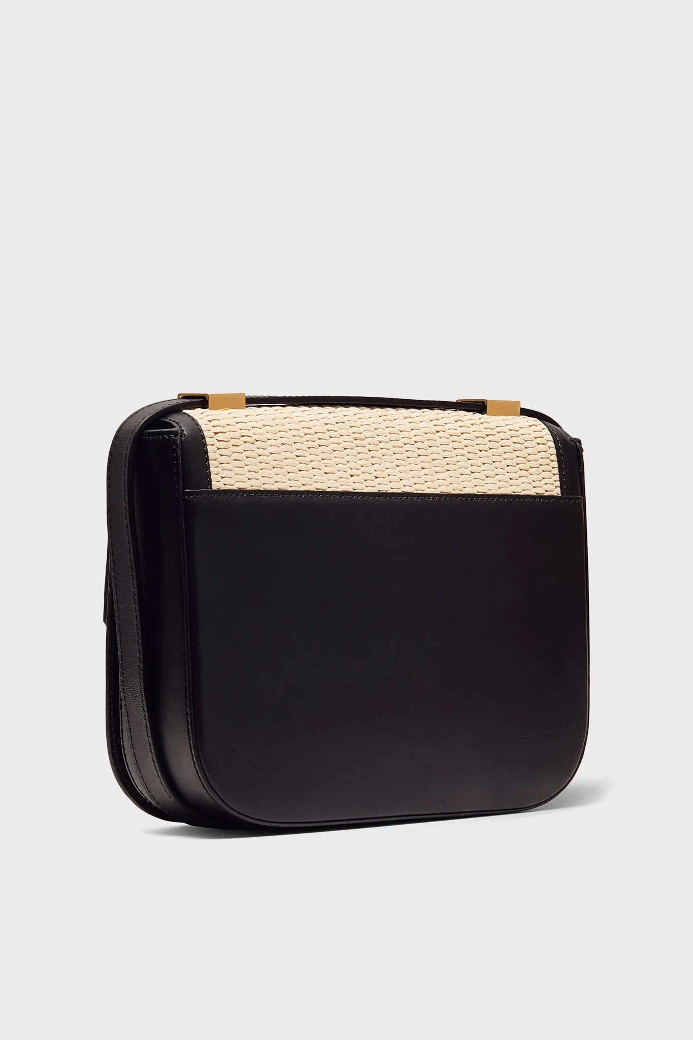 Black Natural Raffia Vancouver Bag