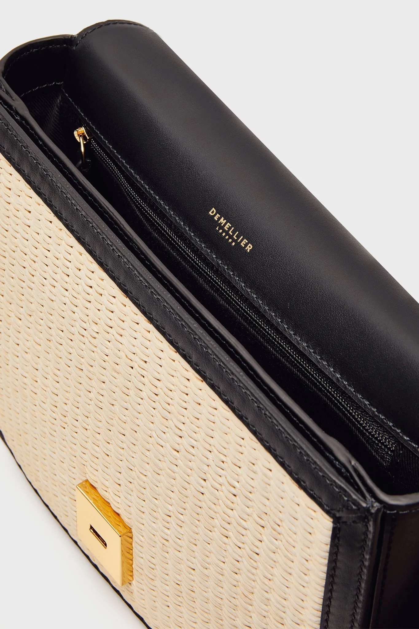 Black Natural Raffia Vancouver Bag