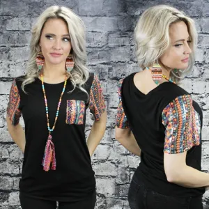 BLACK WITH SEQUINS TOP