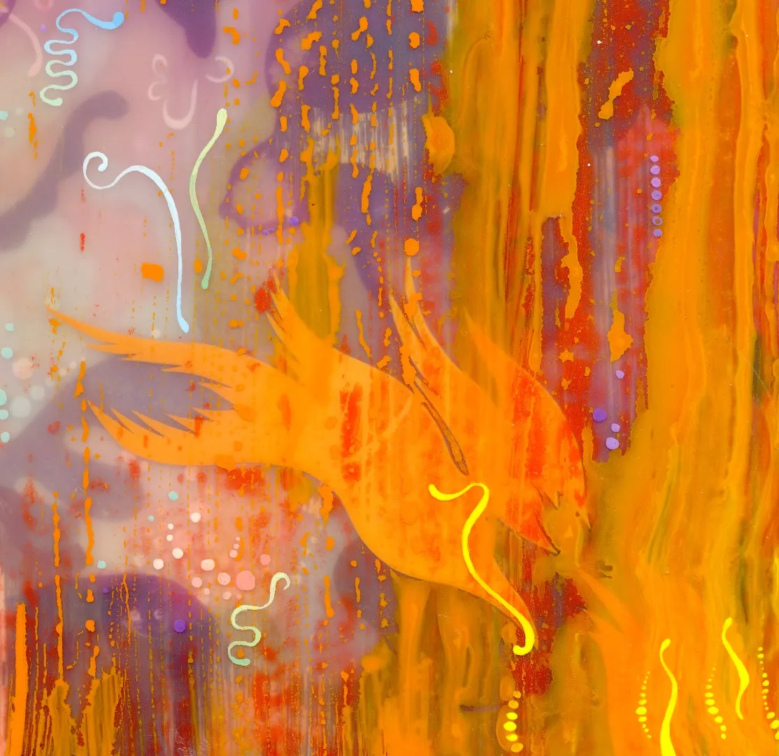 Blaze Original Painting by Nancy Tobin Jewel Box
