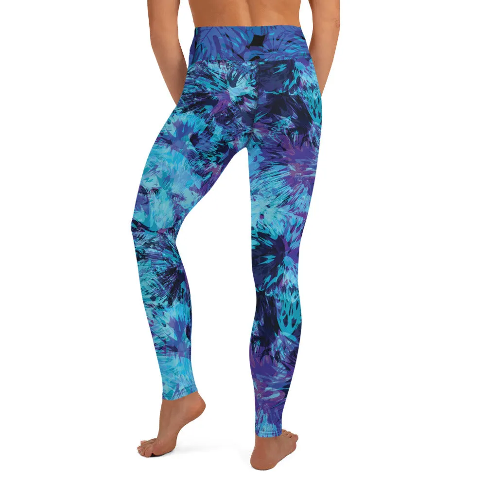 Blue Acid Splash - Yoga Leggings