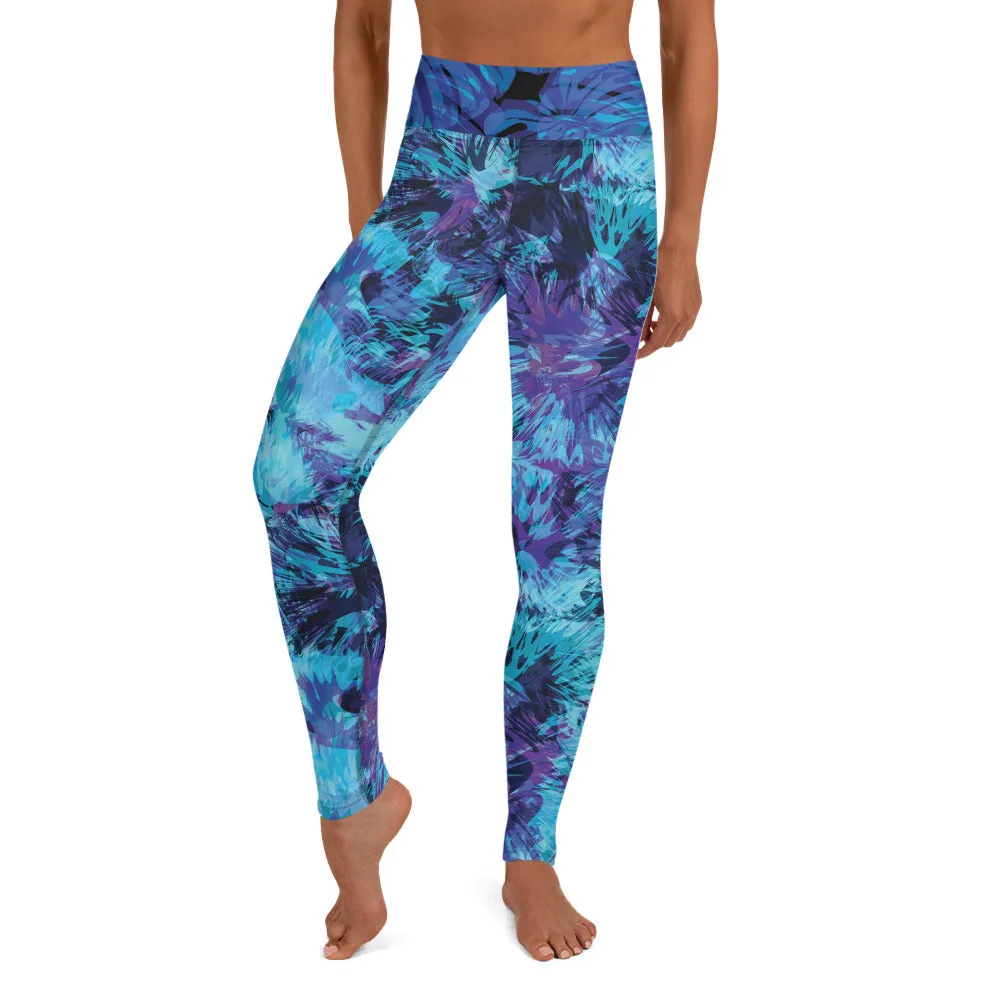 Blue Acid Splash - Yoga Leggings