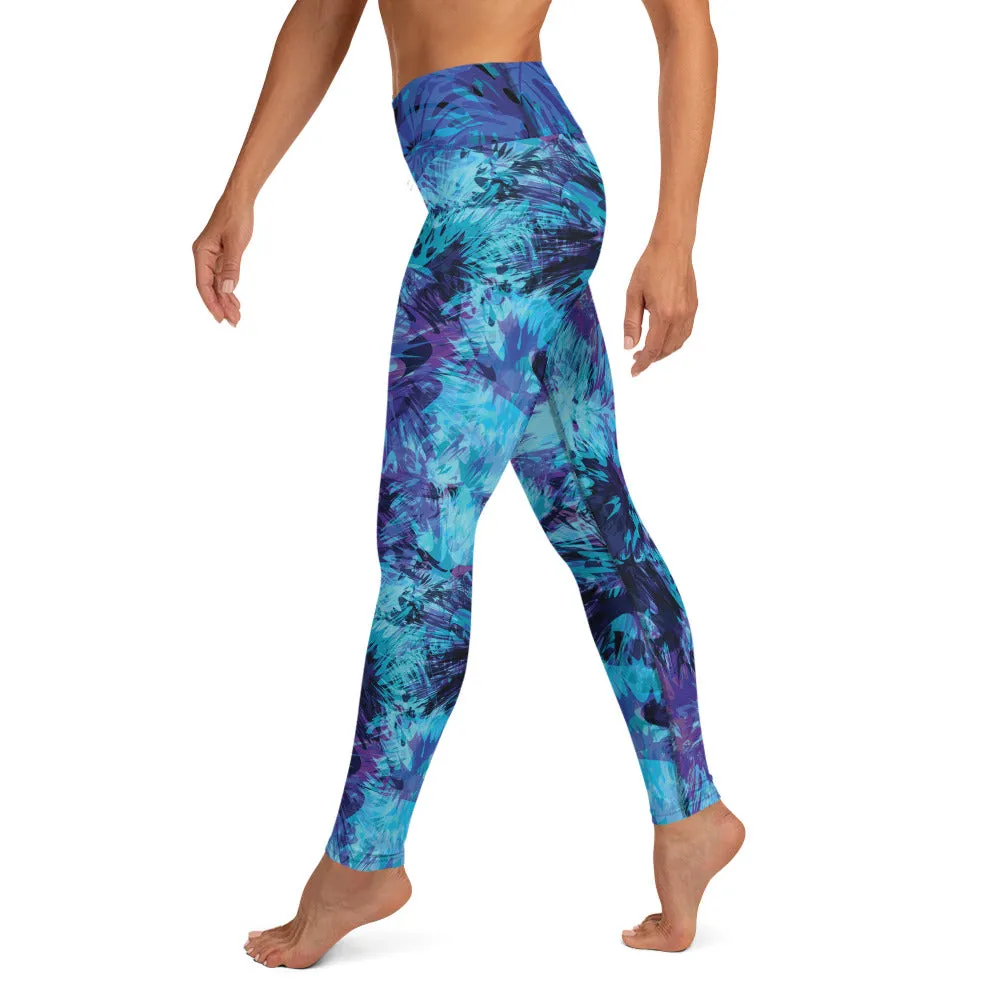 Blue Acid Splash - Yoga Leggings