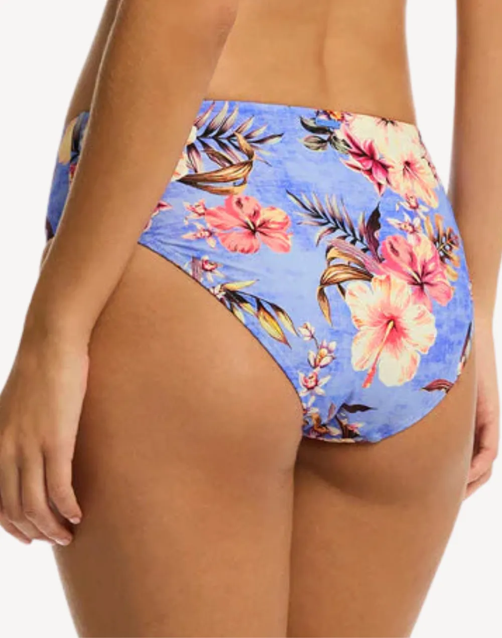 Blue Hawaii Mid Rise Bikini Bottom