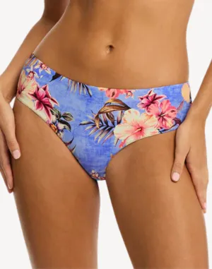 Blue Hawaii Mid Rise Bikini Bottom