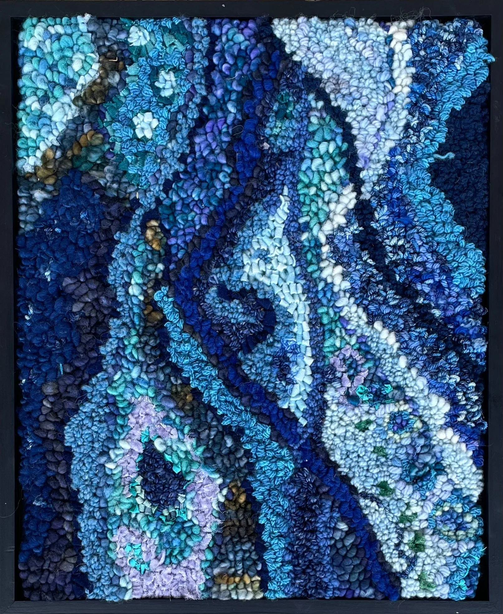 Blue Sea Abstract (Kit Sample) 14.5" x 17.5" Framed