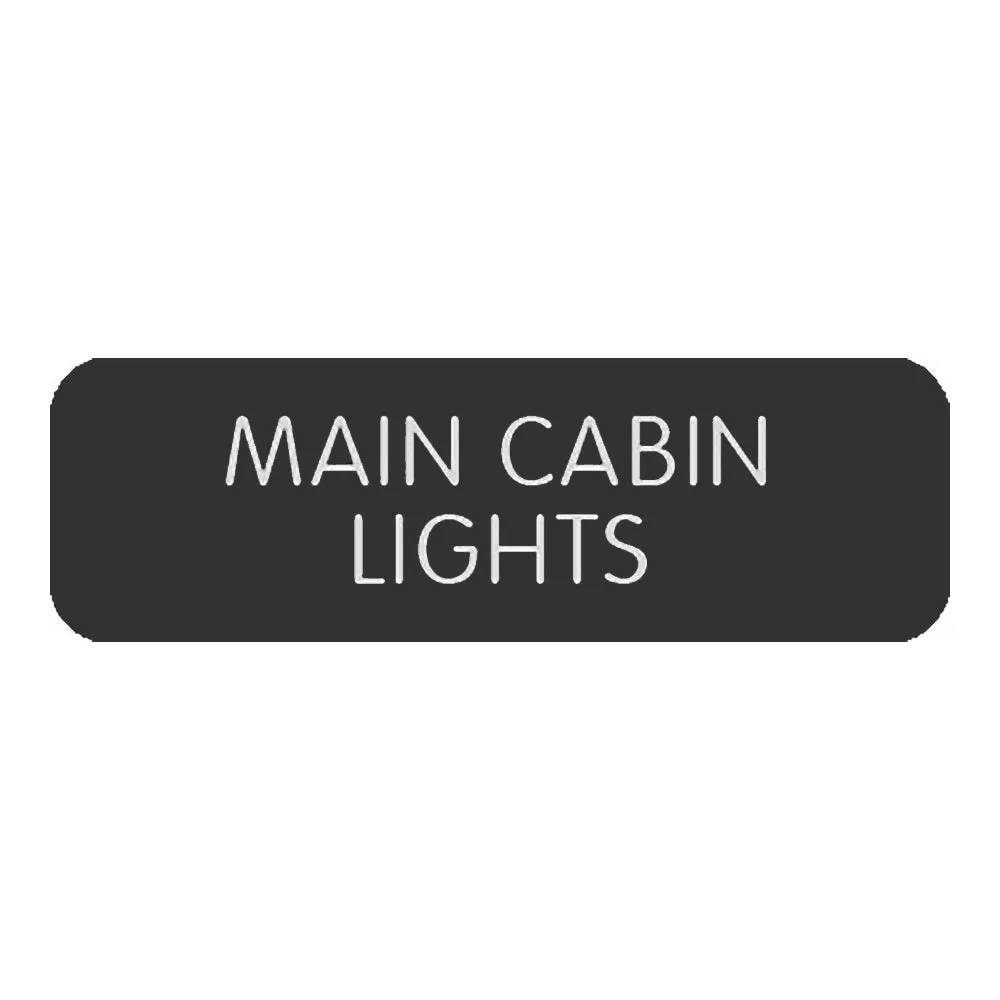 Blue SeaLarge Format Label - "Main Cabin Lights" [8063-0313]