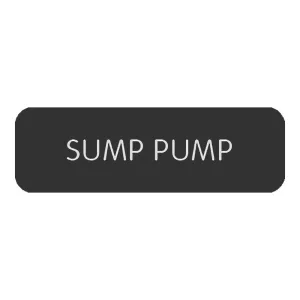 Blue SeaLarge Format Label - "Sump Pump" [8063-0410]