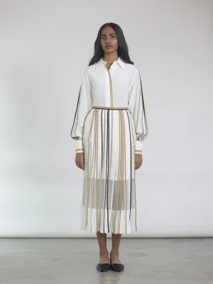 Bodice   I   Skirt-This-Pleated-Skirt-Is-Made-In-100-Silk-Crepe-With-Sheer-Organza-Panel-It-Has-Bodices-Signature-Bound-Pleats-Accented-In-Multi-Colour-Binding-The-Skirt-Also-Features-A-Pocket-On-One-Side