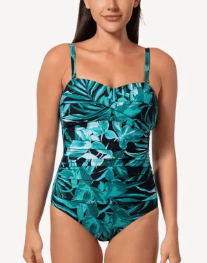 Bold Paradise Flora Bandeau One Piece