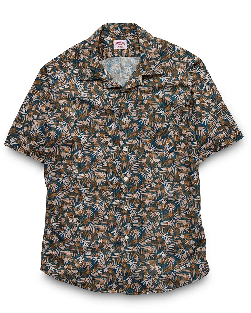 Botanical Print Camp (Teal)