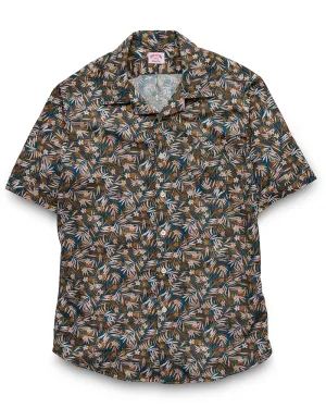Botanical Print Camp (Teal)