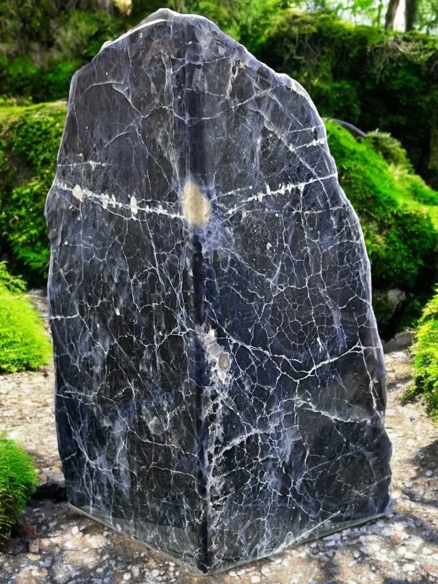 Brazilian Mined Sodalite Slab – Polished on Two Sides, Rough on Two Sides