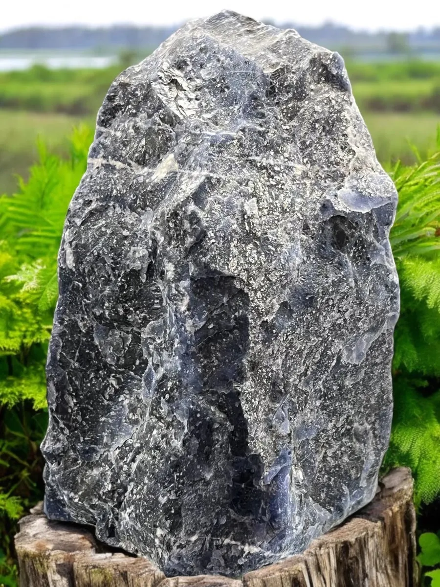 Brazilian Mined Sodalite Slab – Polished on Two Sides, Rough on Two Sides