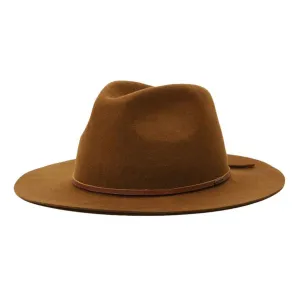 BRIXTON WESLEY PACKABLE FEDORA - COFFEE