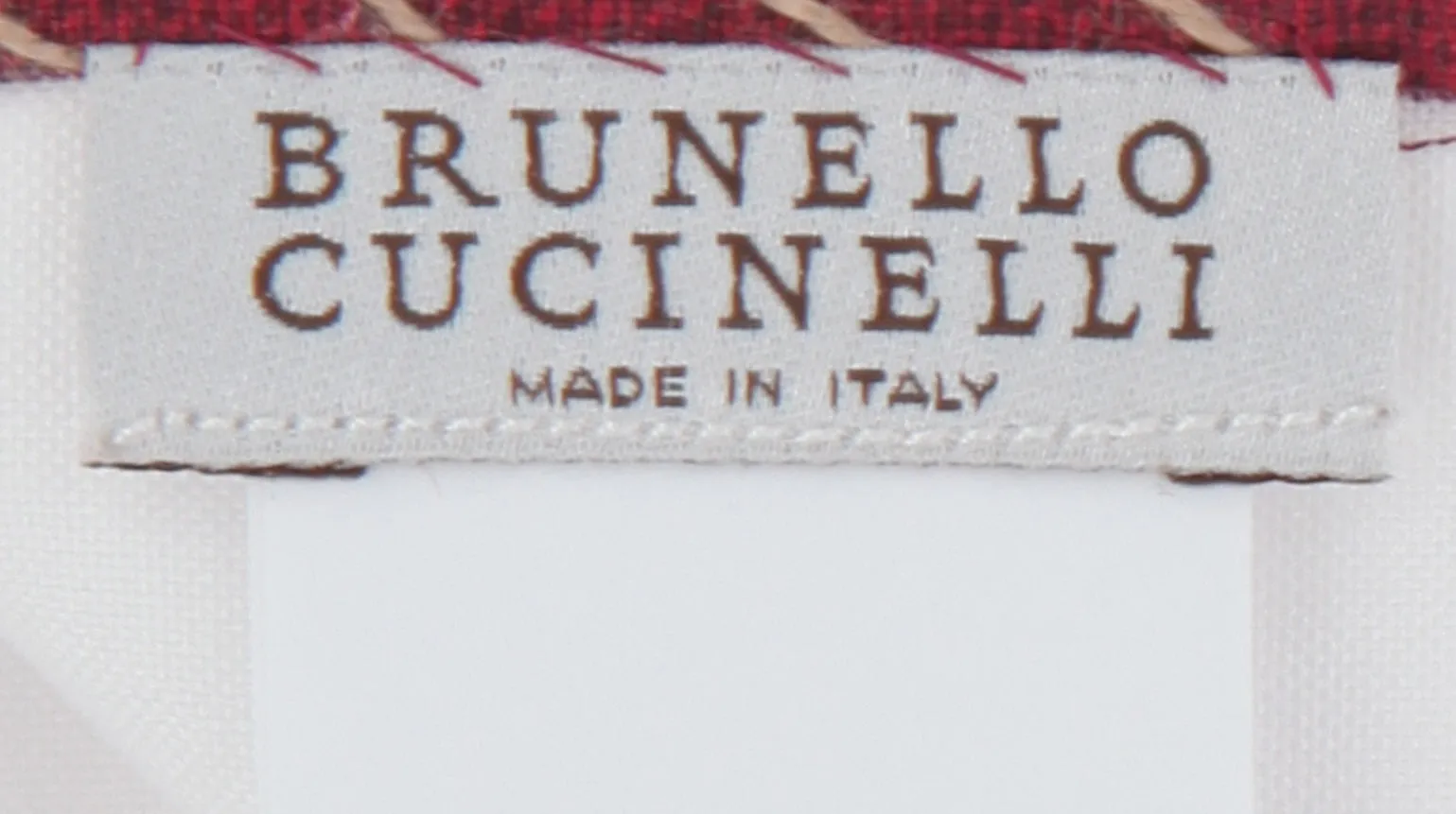Brunello Cucinelli White Cotton Pocket Square