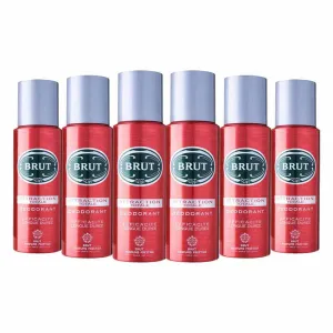 Brut Attraction Totale Pack Of 6 Deodorants For Men