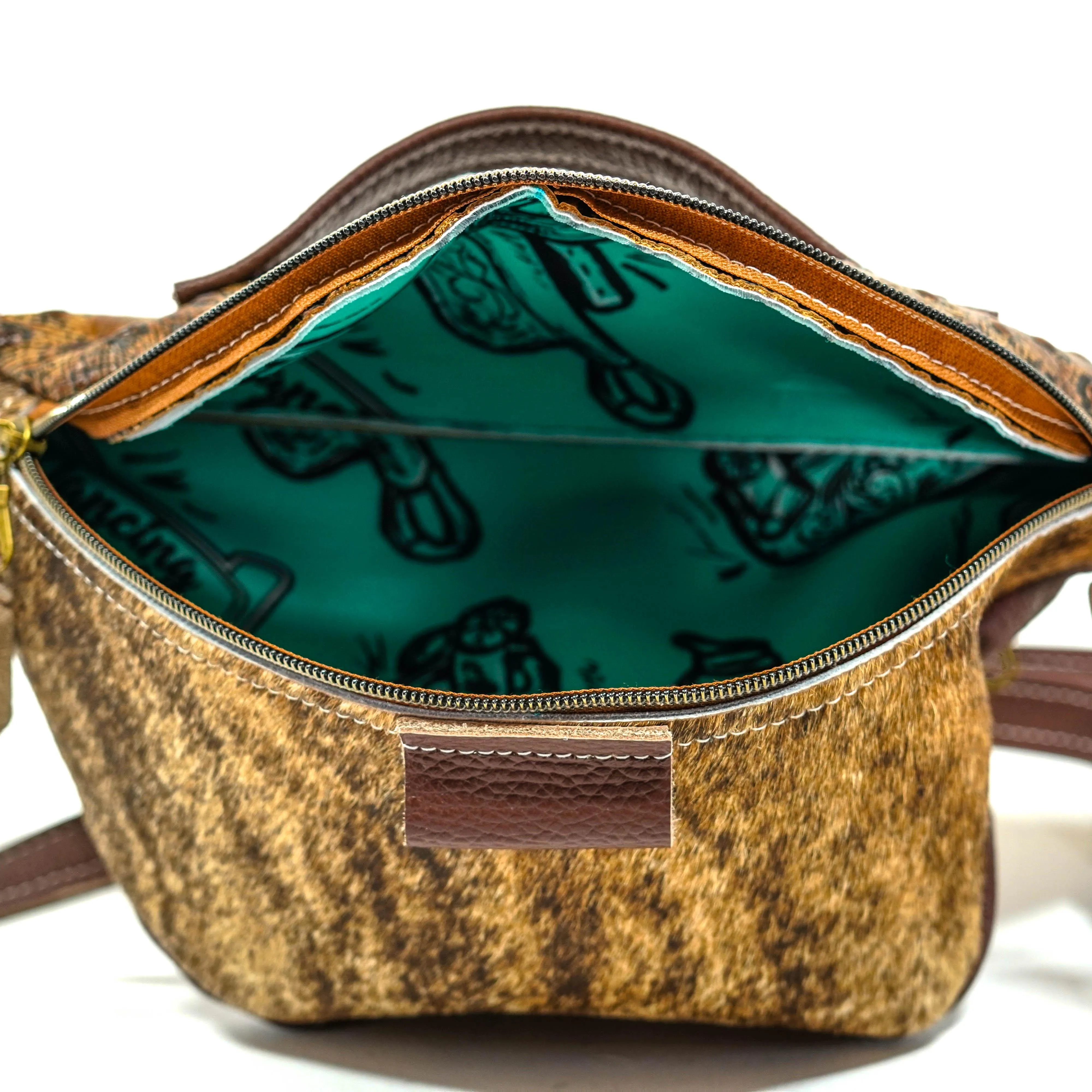 Bum Bag - Brindle w/ Ostrich