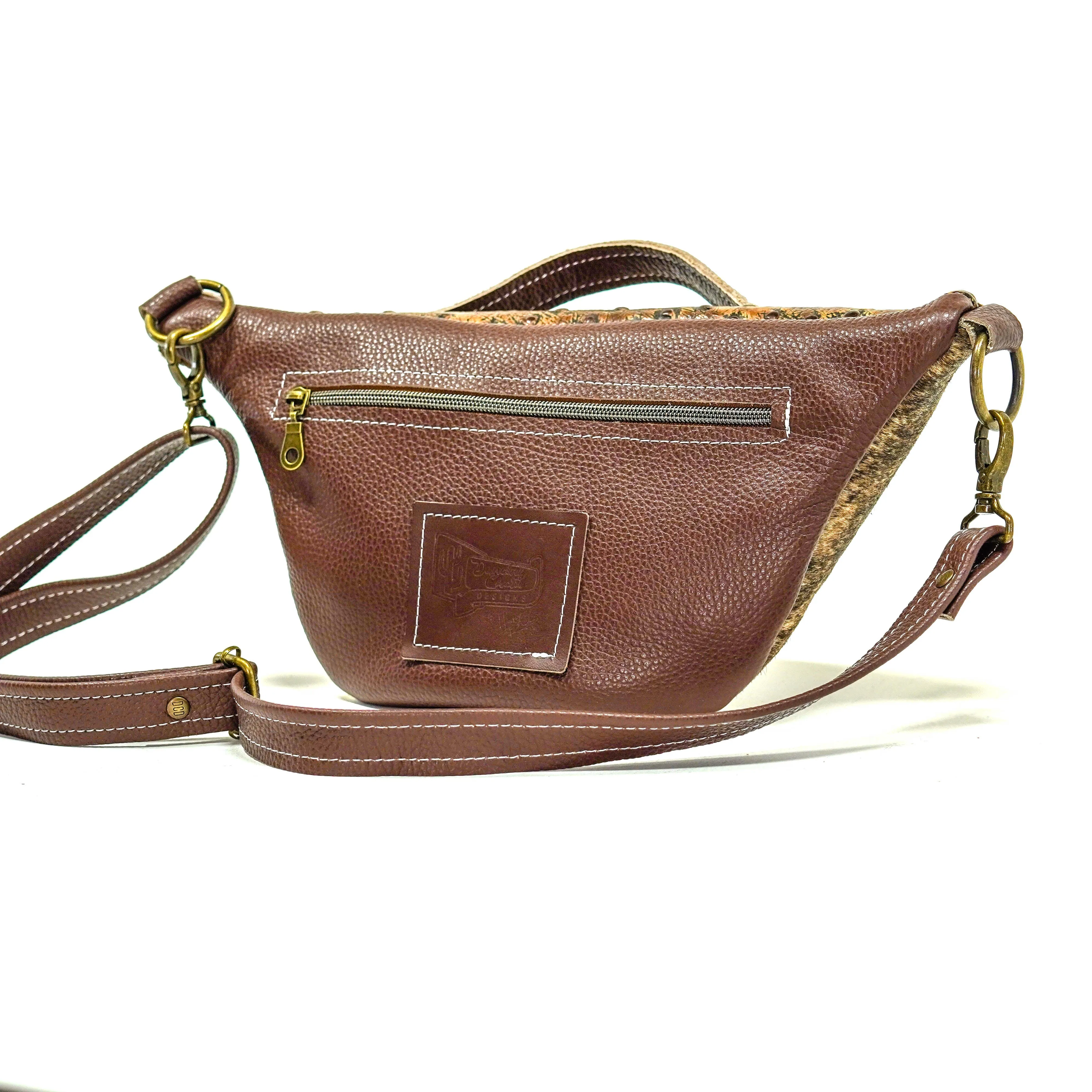 Bum Bag - Brindle w/ Ostrich