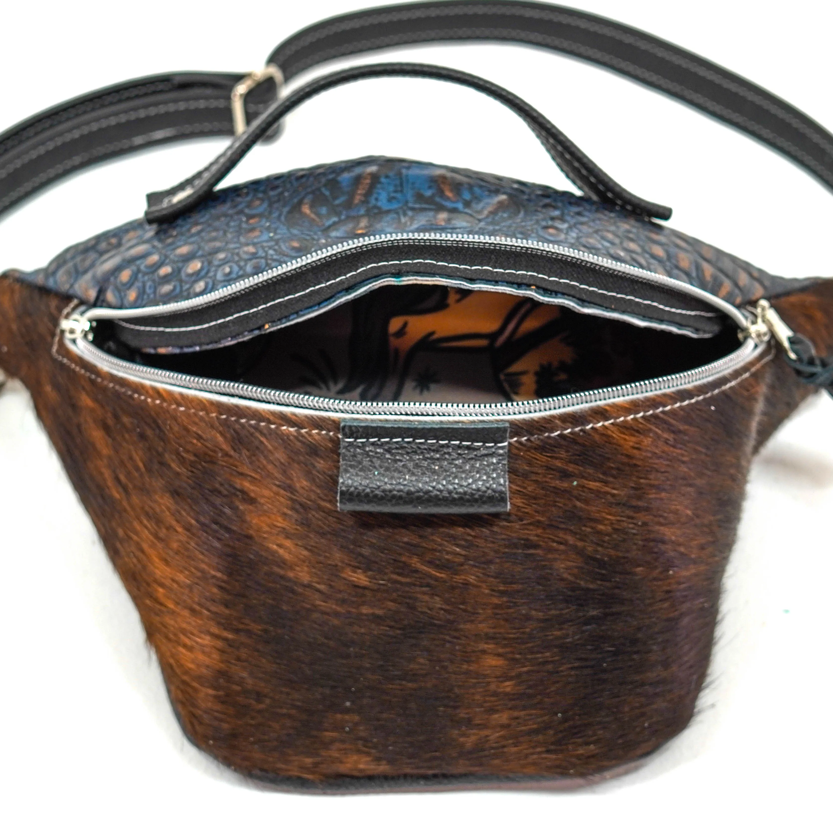 Bum Bag - Dark Brindle w/ Midnight Croc