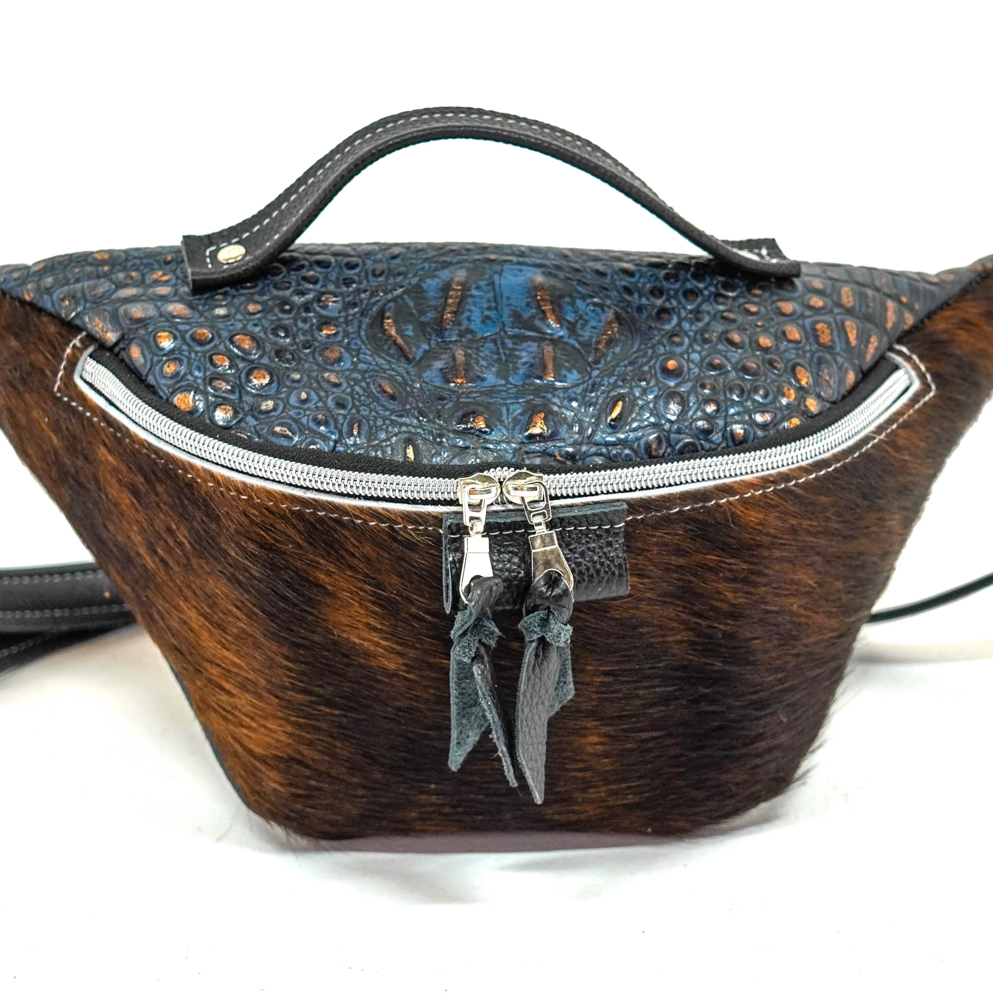 Bum Bag - Dark Brindle w/ Midnight Croc