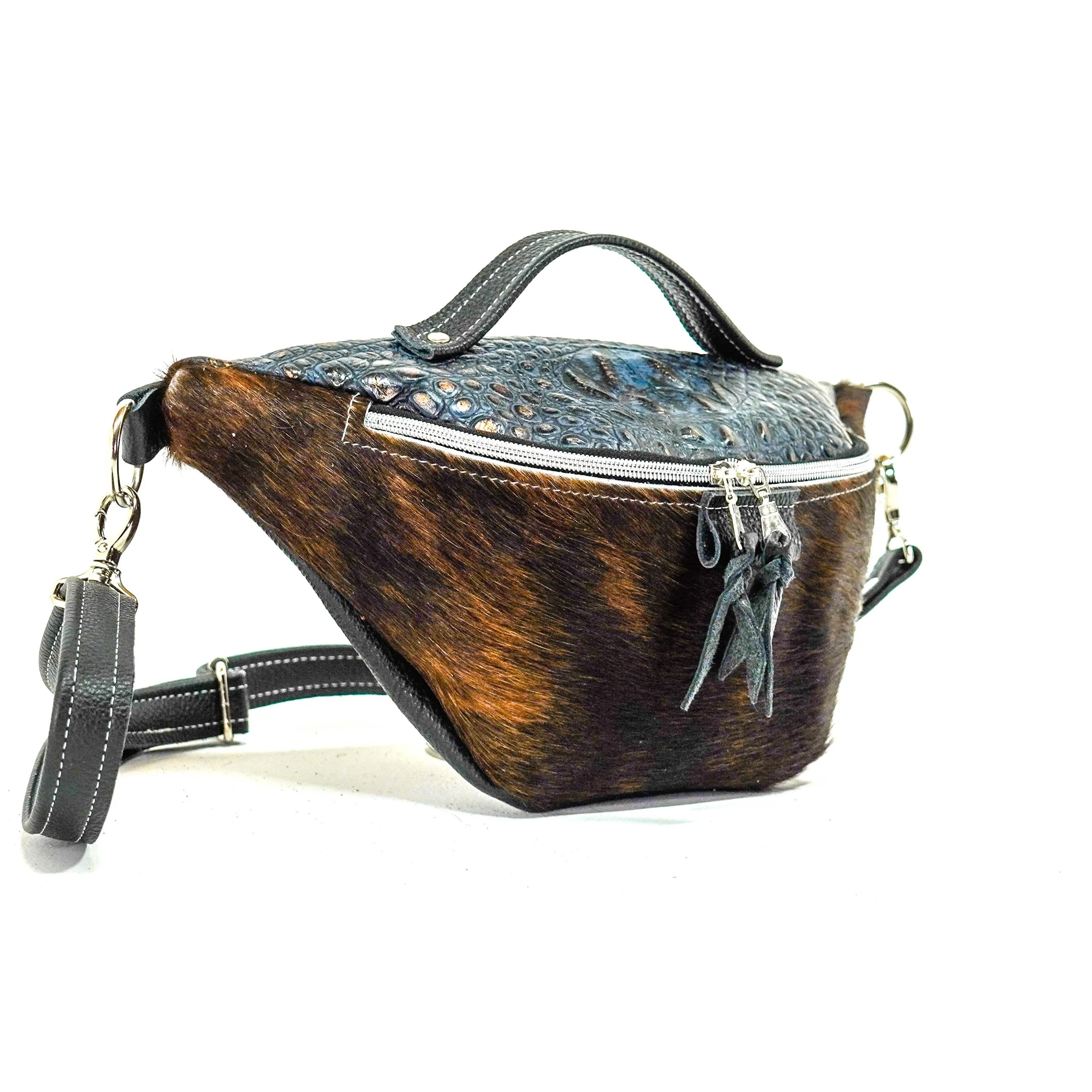 Bum Bag - Dark Brindle w/ Midnight Croc