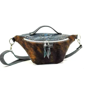 Bum Bag - Dark Brindle w/ Midnight Croc