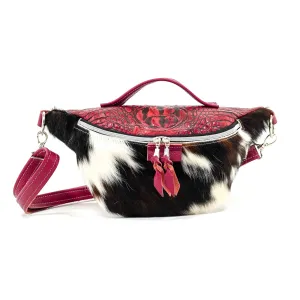 Bum Bag - Tricolor w/ Red Croc