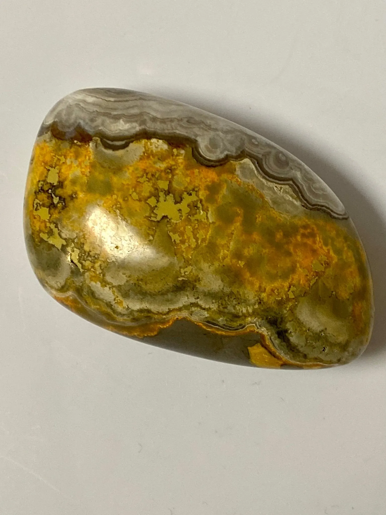 Bumblebee Jasper Palm Stone