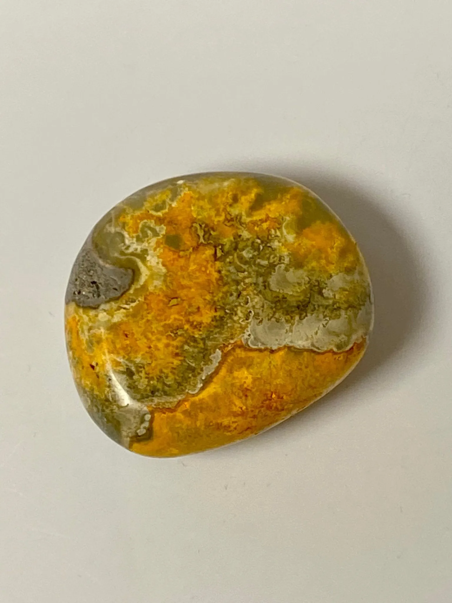 Bumblebee Jasper Palm Stone