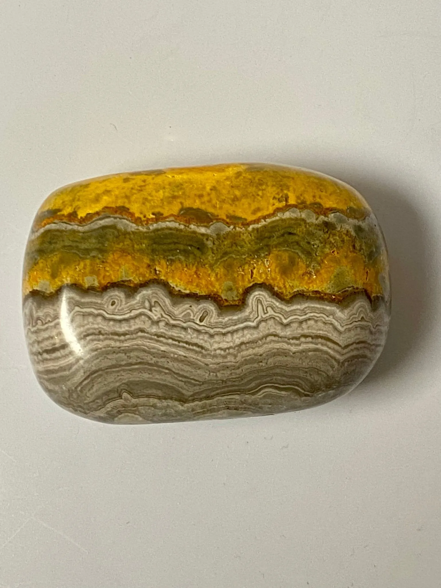 Bumblebee Jasper Palm Stone