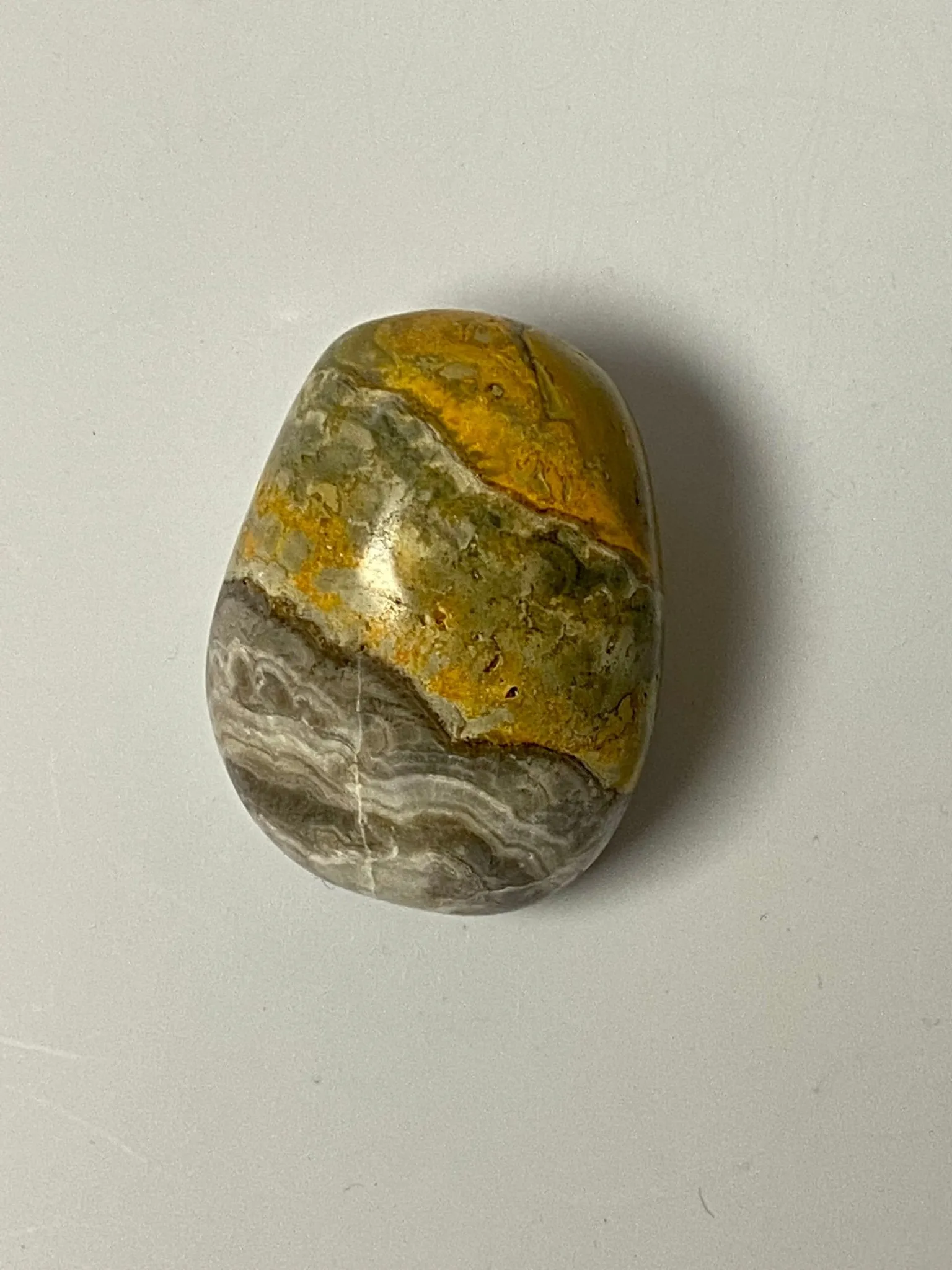 Bumblebee Jasper Palm Stone