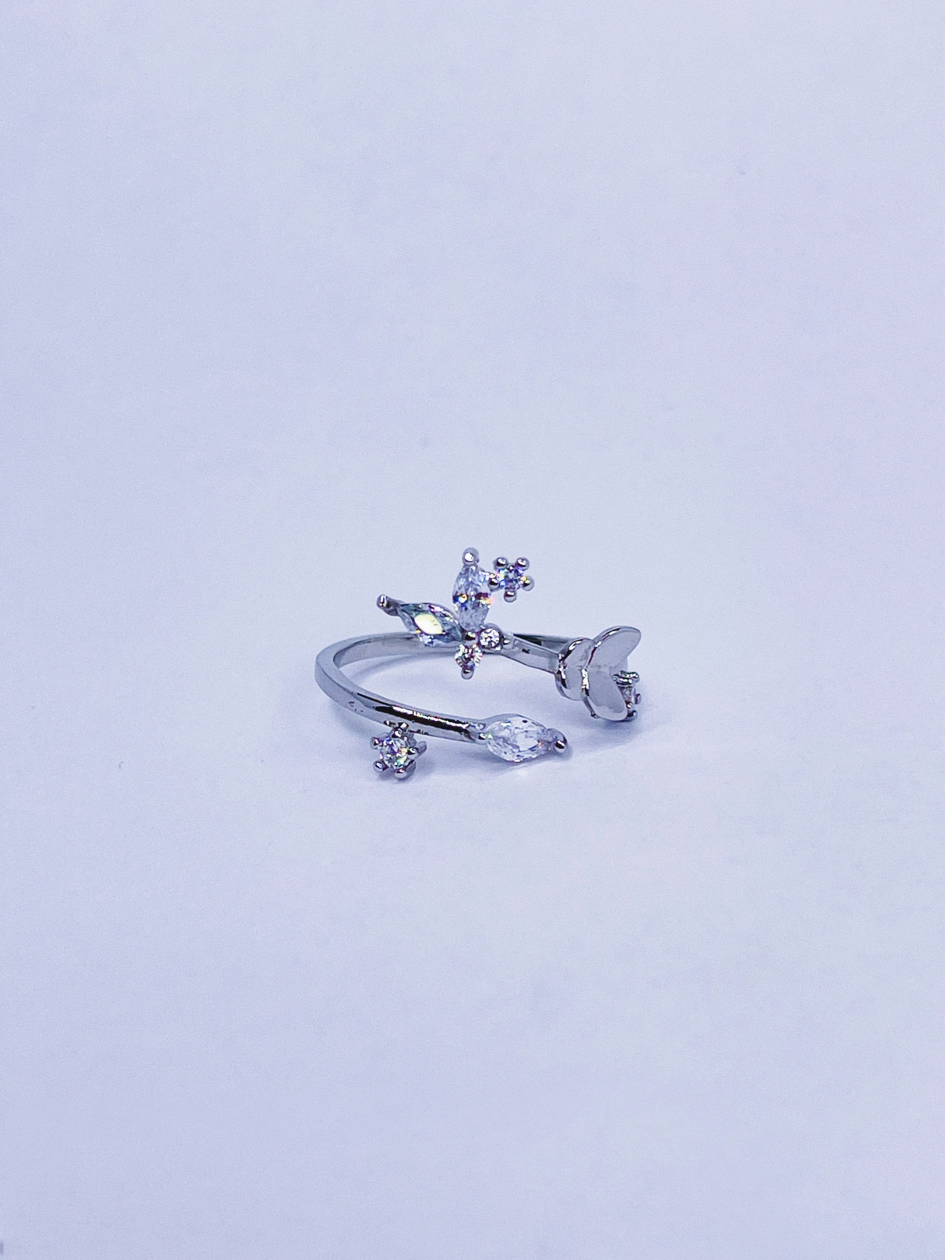 Butterfly Crystal Flutter Ring