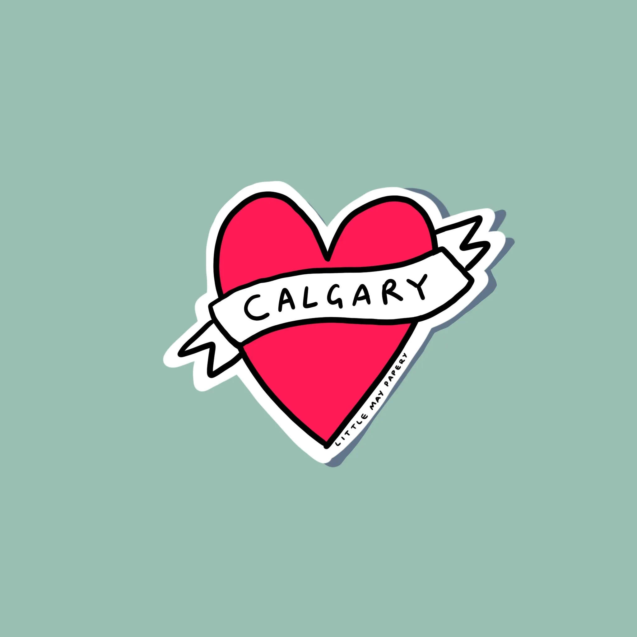 CALGARY Heart Vinyl Sticker