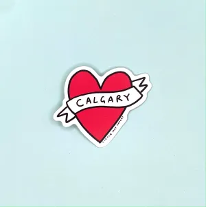 CALGARY Heart Vinyl Sticker