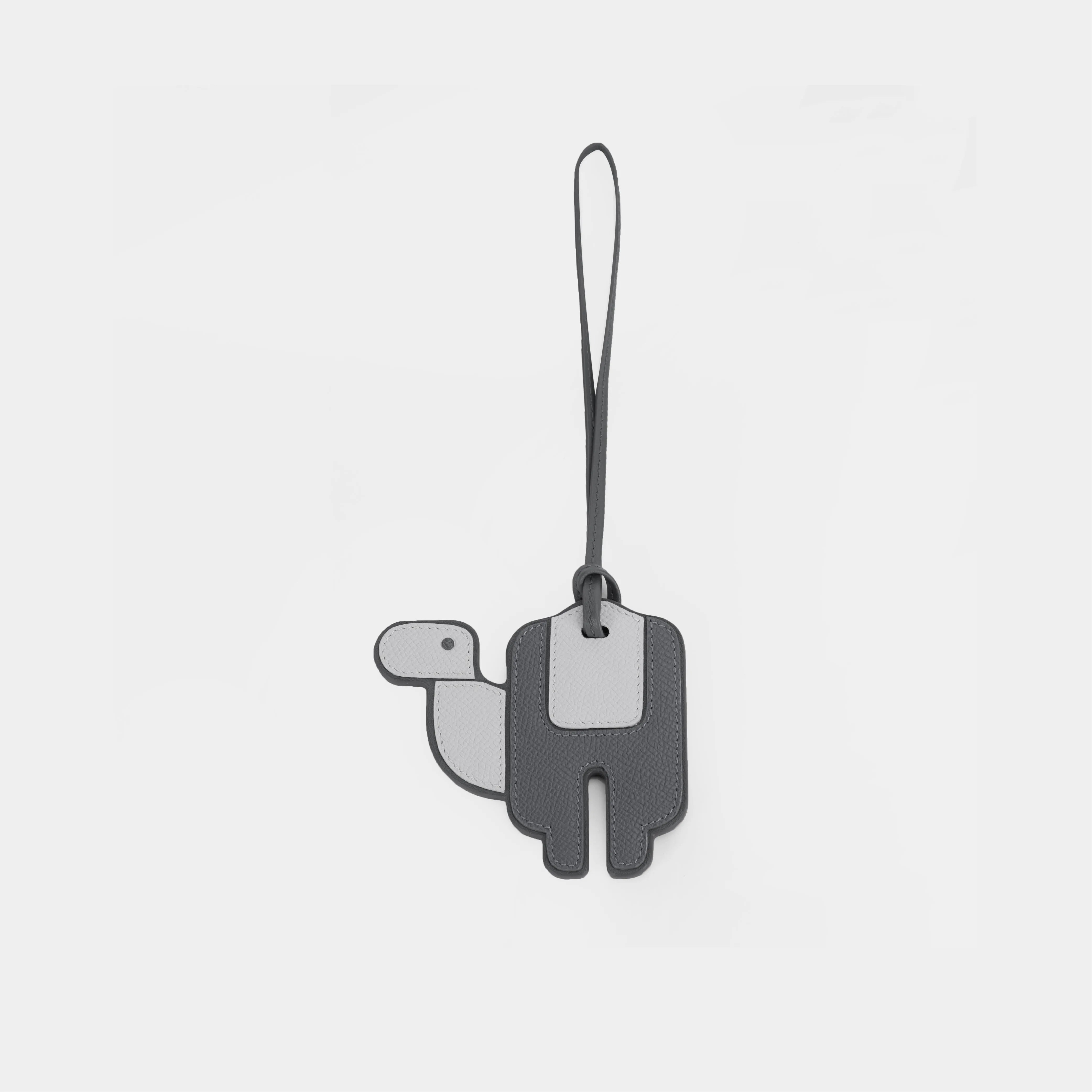 Camel leather pendant - Grey