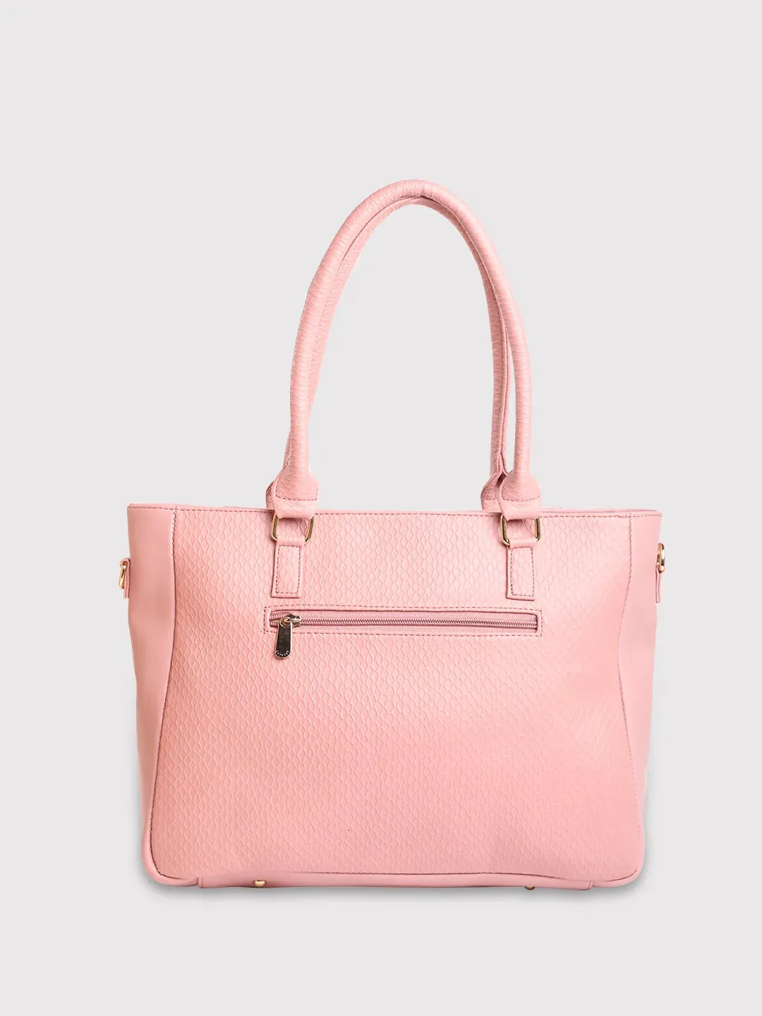 Caprese Fiona Large Light Pink Office Tote Bag