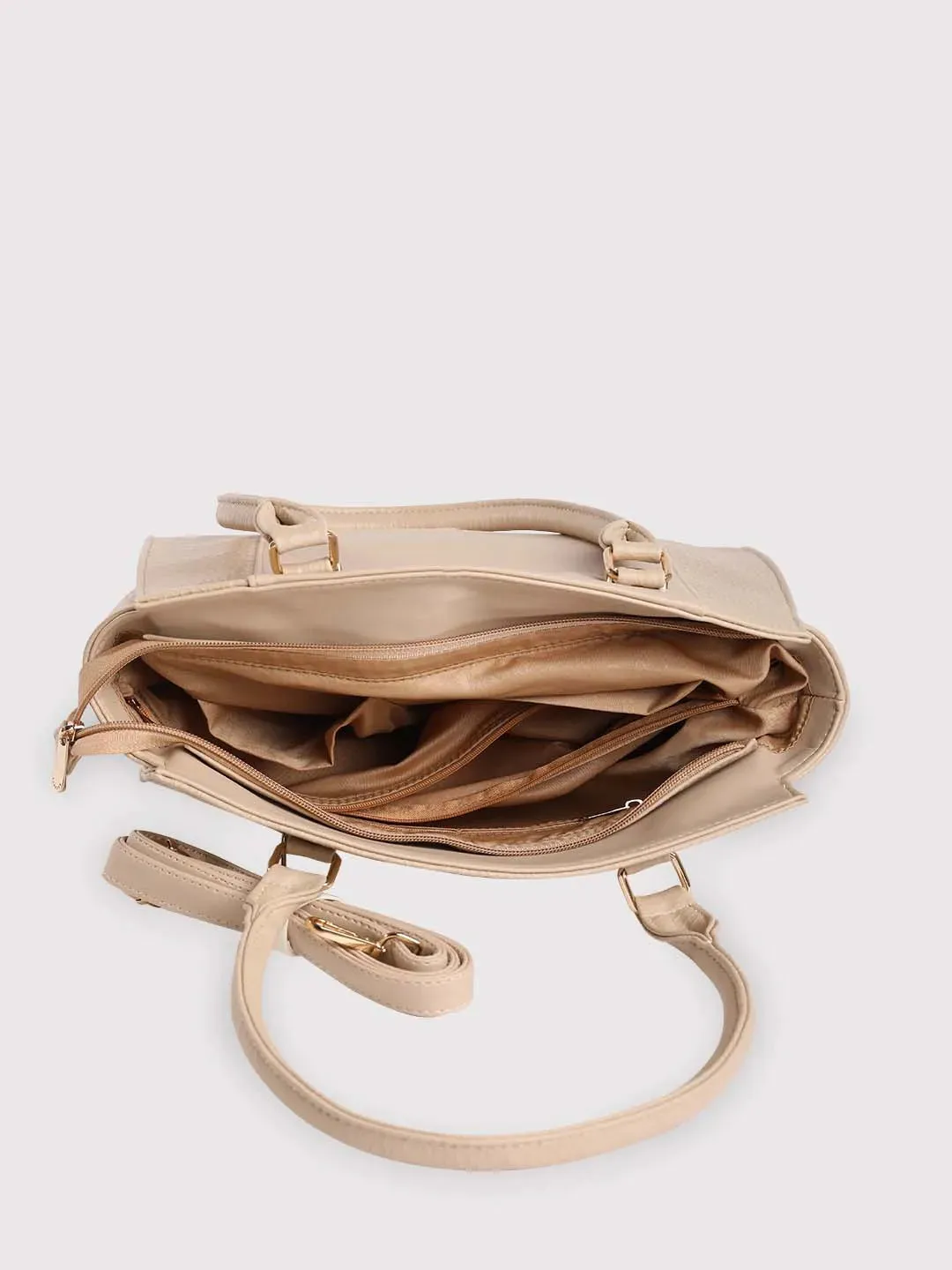 Caprese Fiona Medium Beige Office Tote Bag
