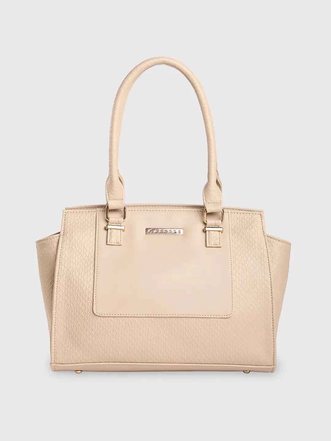 Caprese Fiona Medium Beige Office Tote Bag