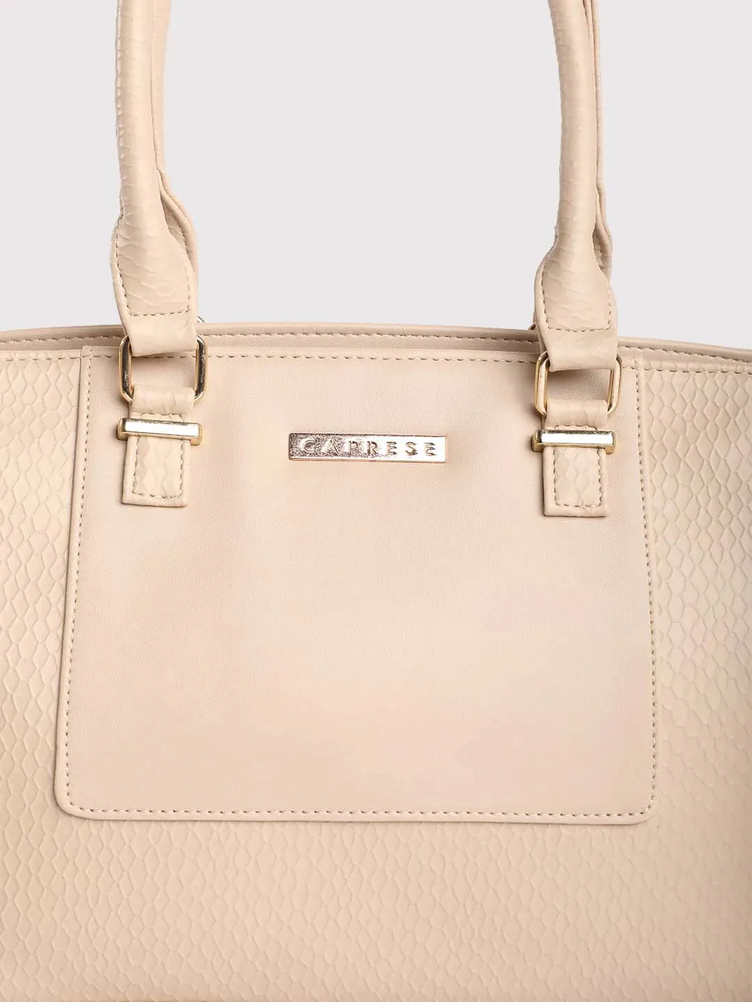 Caprese Fiona Medium Beige Office Tote Bag