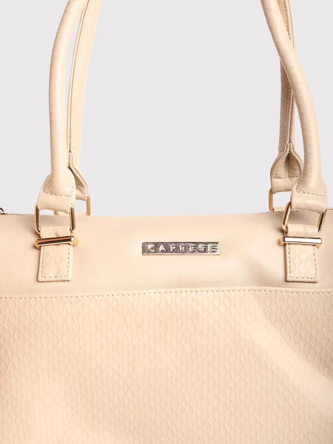Caprese Fiona Medium Beige Satchel Bag