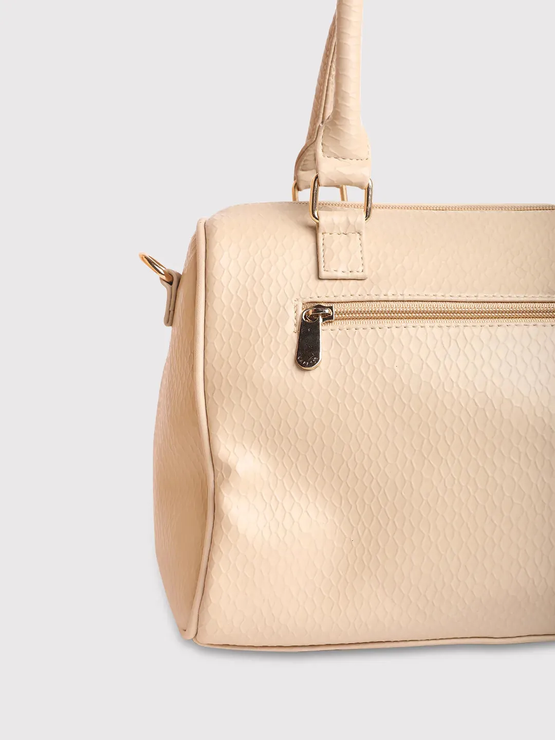 Caprese Fiona Medium Beige Satchel Bag