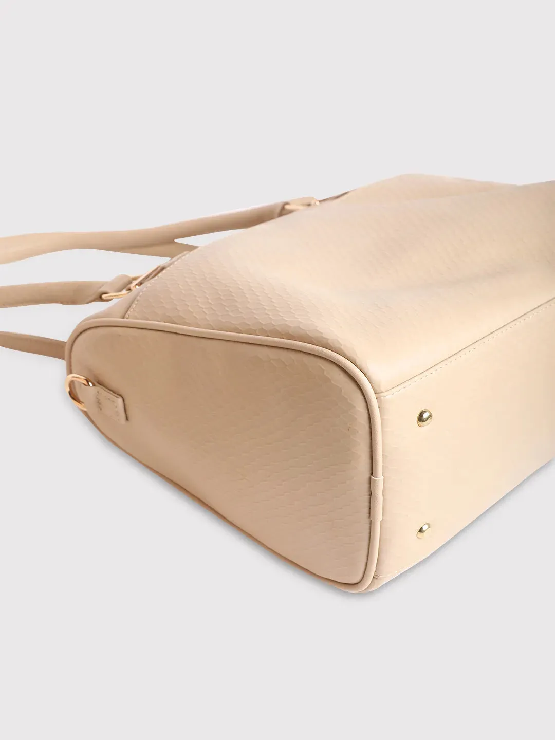 Caprese Fiona Medium Beige Satchel Bag
