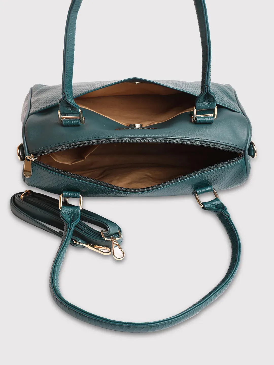 Caprese Fiona Medium Teal Satchel Bag