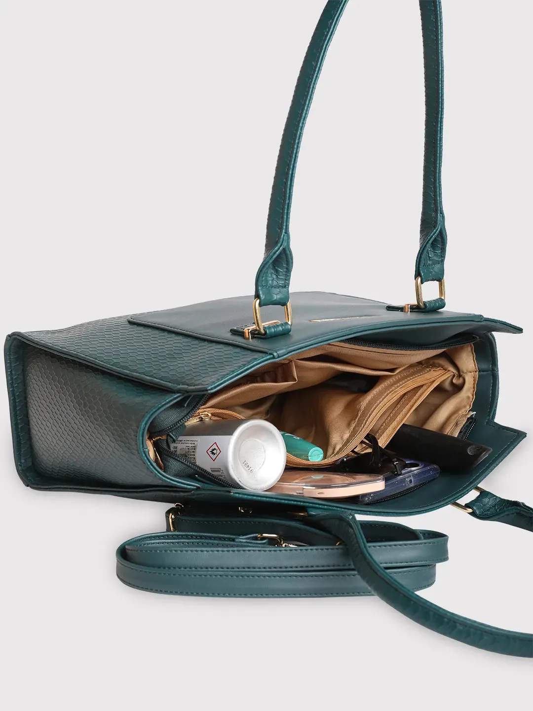 Caprese Fiona Medium Teal Tote Bag