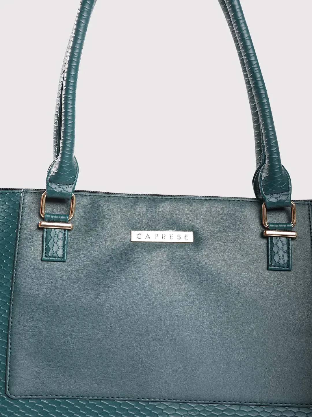 Caprese Fiona Tote Large Teal Laptop Bag
