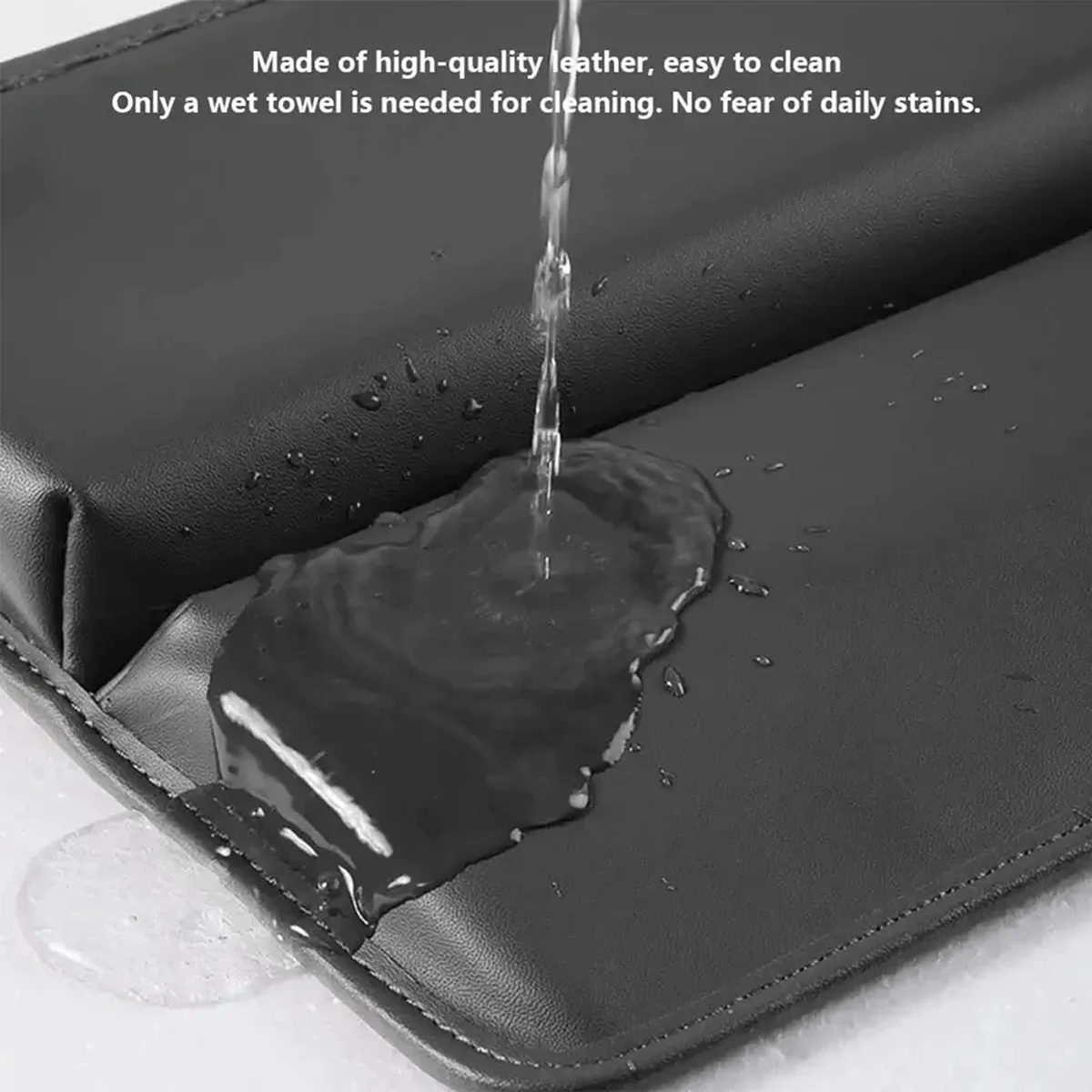 Car Seat Gap Filler Organizer, Custom-Fit For Car, Multifunctional PU Leather Console Side Pocket Organizer for Cellphones, Cards, Wallets, Keys WAMS226