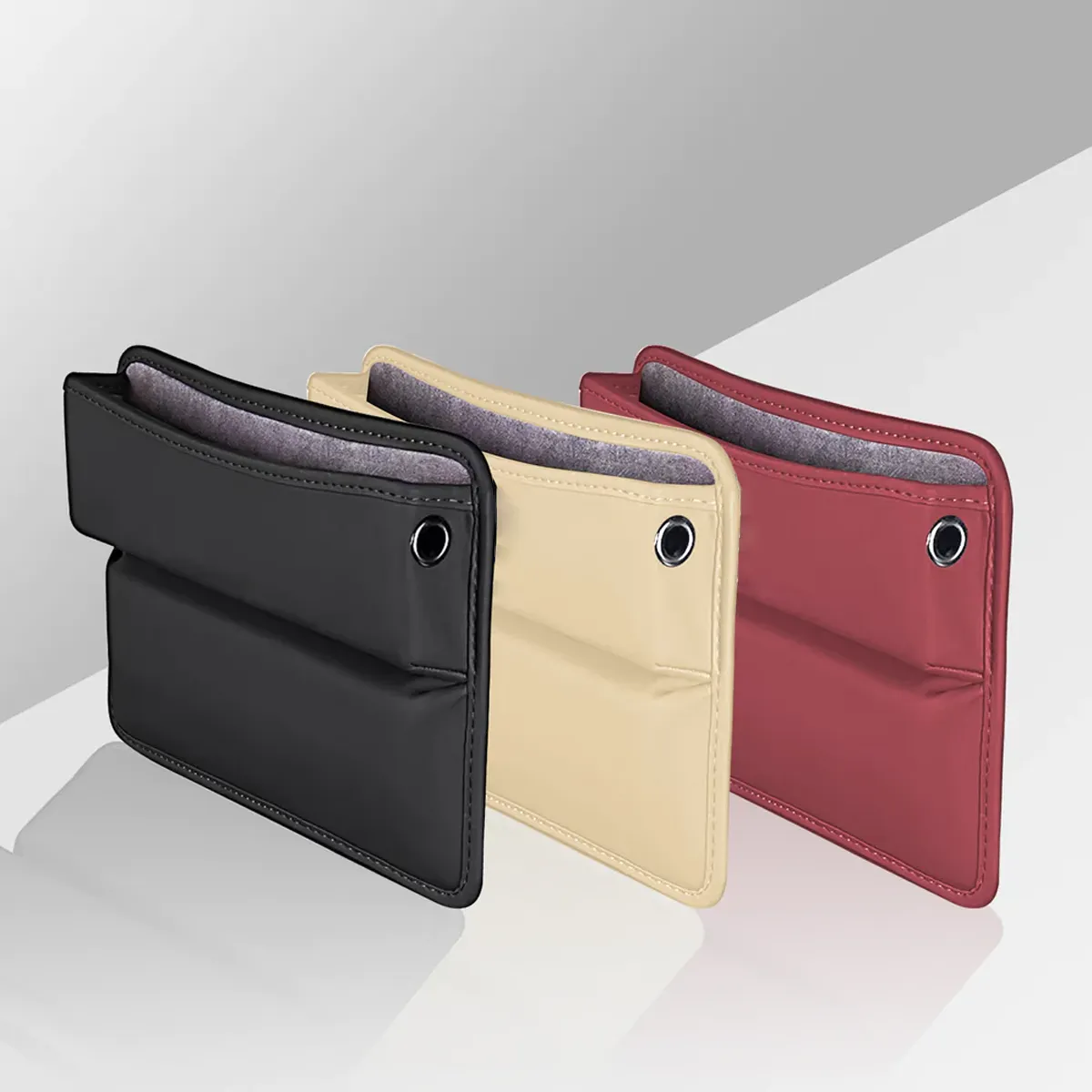 Car Seat Gap Filler Organizer, Custom-Fit For Car, Multifunctional PU Leather Console Side Pocket Organizer for Cellphones, Cards, Wallets, Keys WARA226